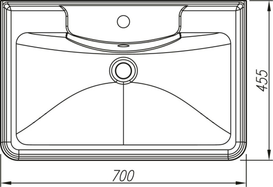 Тумба с раковиной Style Line Атлантика 70 Люкс антискрейч, Plus подвесная