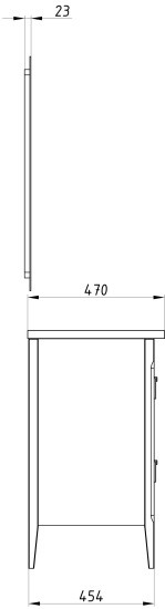 Тумба с раковиной ASB-Woodline Рома 80Н напольная, белая