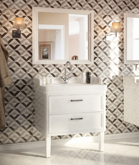 Тумба с раковиной Kerama Marazzi Pompei 80 белая, напольная