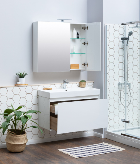 Зеркало-шкаф Aquanet Йорк 85 белый