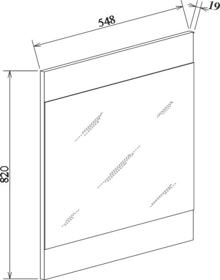 Зеркало Sanflor Чикаго 60, дуб крафт белый