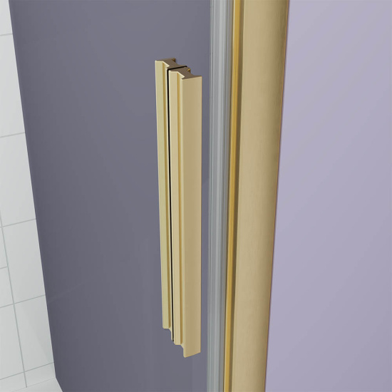 Душевая дверь в нишу Veconi Ottimo P30 G OP30G-70-07-C9, профиль золото брашированное, стекло матовое