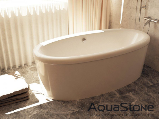 Ванна из искусственного камня AquaStone Оливия 180 с фронтальным экраном