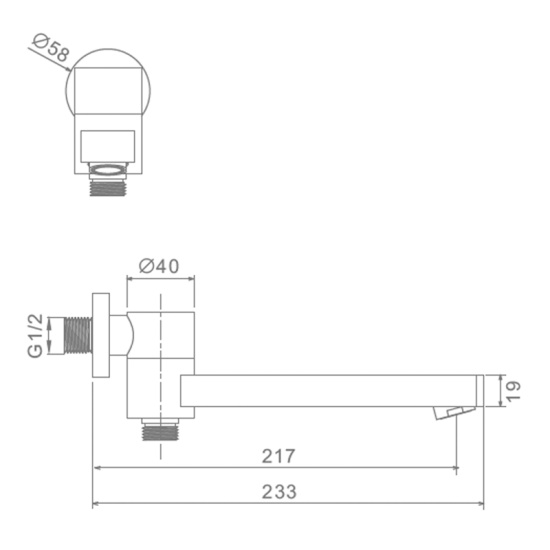 Излив с функцией переключения Raglo R473.71.09, графит