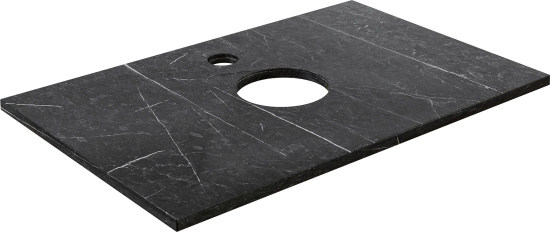 Мебель для ванной Diwo Элиста 80 чёрный мрамор, с раковиной Moduo 50 Square