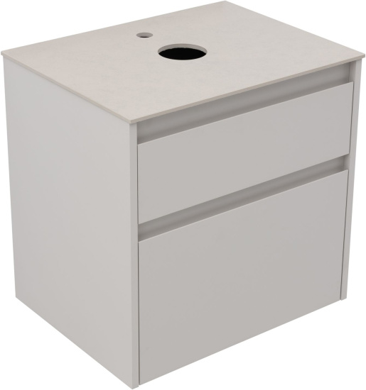 Тумба с раковиной Aquanet Nova Lite 2.0 60 2 ящика, бежевая