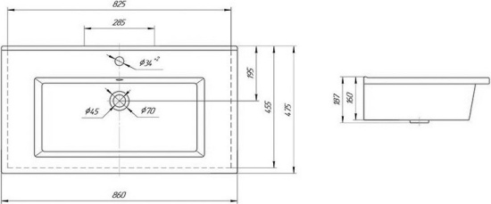 Мебель для ванной ASB-Mebel Лира 85 дуб золотой