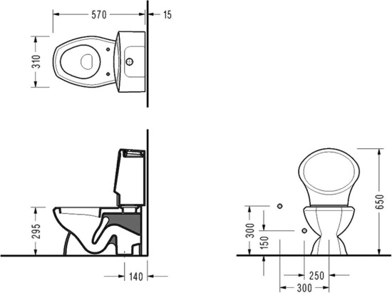 Детский унитаз-компакт Serel Children 8702DOGR