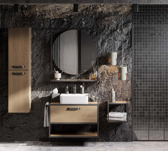 Полка Aquaton Лофт Фабрик дуб кантри