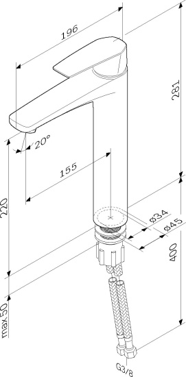 Смеситель для раковины AM.PM Gem F90A92022 черный