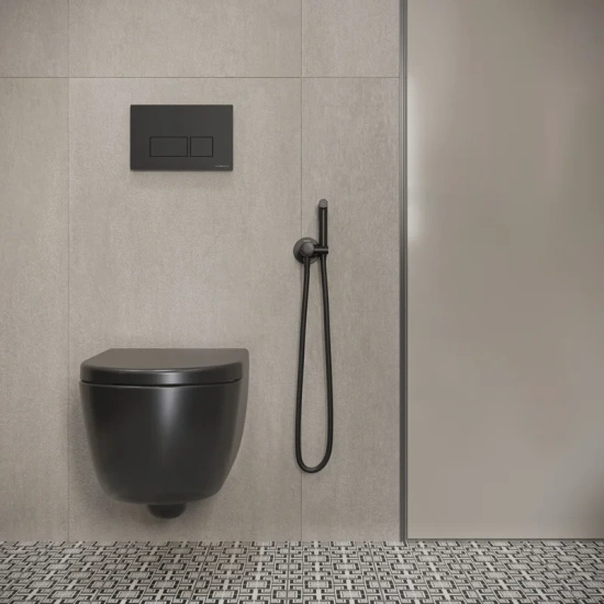 Гигиенический душ Teska Pulito BTK 6804 со смесителем, черный