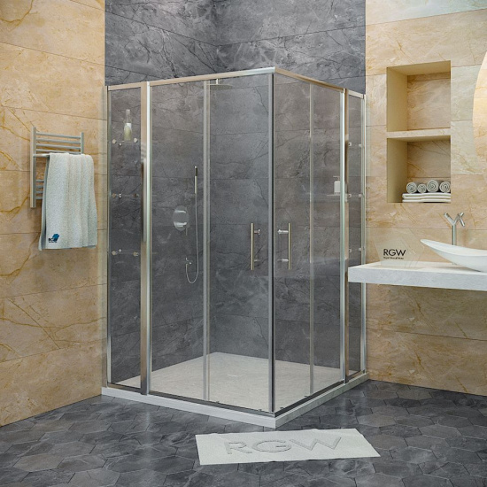 Душевой уголок RGW Hotel HO-312 130x130 см с полками
