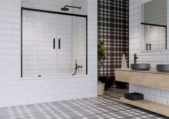 Шторка на ванну Radaway Idea Black PN DWD 170