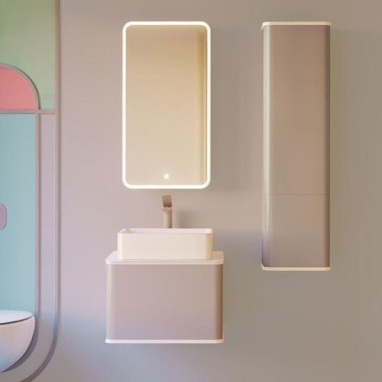 Зеркало-шкаф Jorno Pastel 46, французский серый