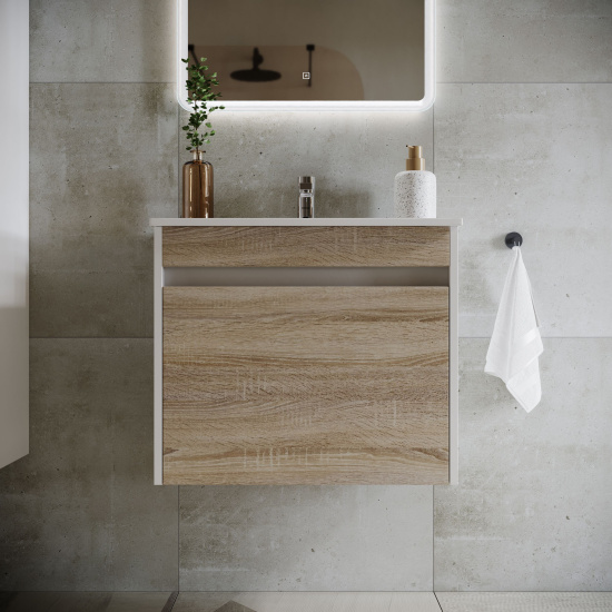 Мебель для ванной Sancos Smart 60 дуб бардолино