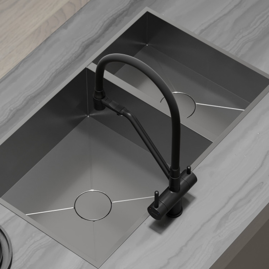 Смеситель для кухни Sancos Dora SC4003MB, матовый черный