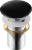 Донный клапан для раковины Melana MLN-ТB18 с отверстием под перелив, черный