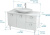 Мебель для ванной Triton Лира 115 R, 2 двери, 2 ящика, белая