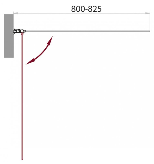 Душевая шторка на ванну BelBagno Sela-V-1-80/140-P-Cr-R