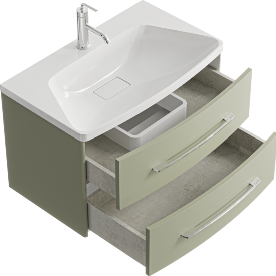 Тумба с раковиной Aqwella 5 stars Neringa 80 шалфей зеленый