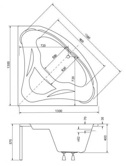 Акриловая ванна Besco Mia 130