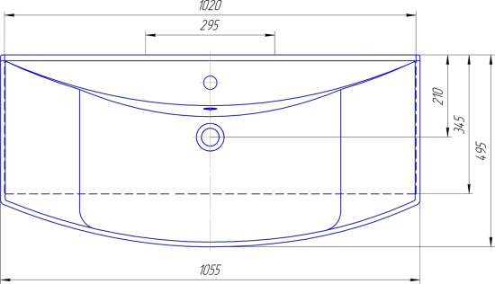 Тумба с раковиной Aqwella Allegro 105 с 3 ящиками, напольная