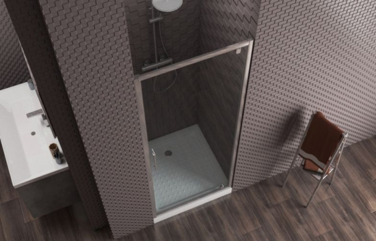 Душевая дверь в нишу Bravat Drop 100x200 распашная