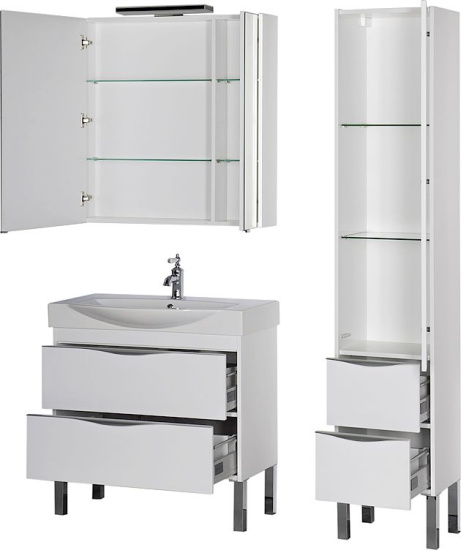 Зеркало-шкаф Aquanet Франка 85 белый