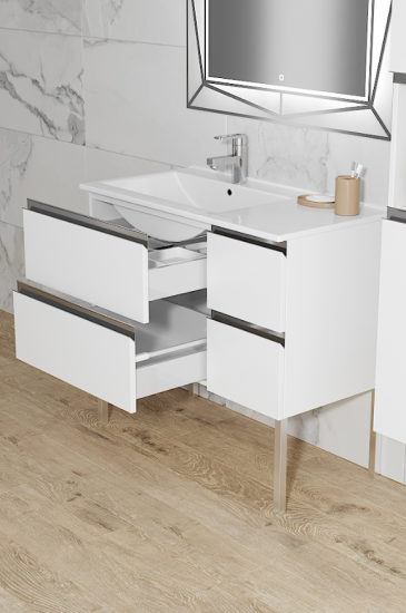 Тумба с раковиной Sanvit Стрит Box 90 R белая
