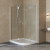 Душевой уголок Vegas Glass AFS-F Lux 120*110 01 01 L профиль белый, стекло прозрачное