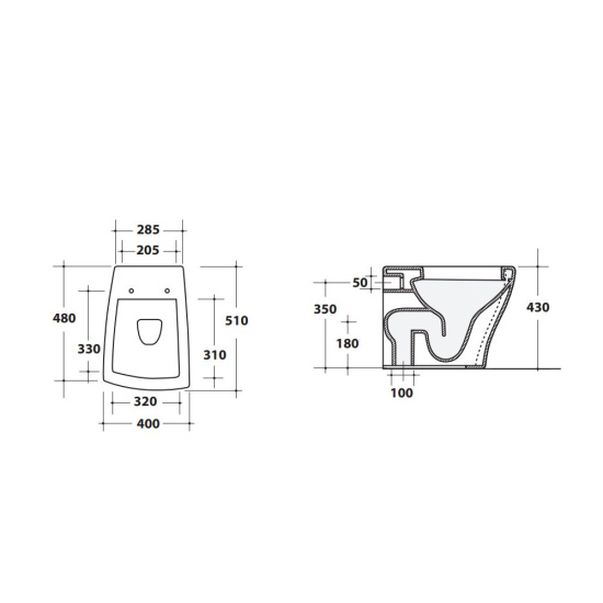 Унитаз приставной Ceramica ala Crazy 25VS/P с сидением микролифт