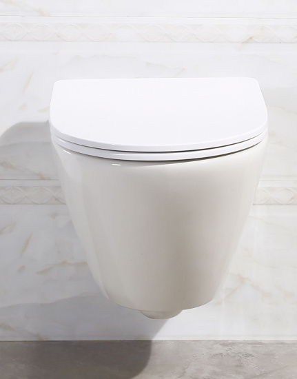 Чаша для унитаза подвесного BelBagno Alpha BB300CHR безободковая