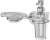 Дозатор Ellux Elegance ELE 008-C03 с мыльницей