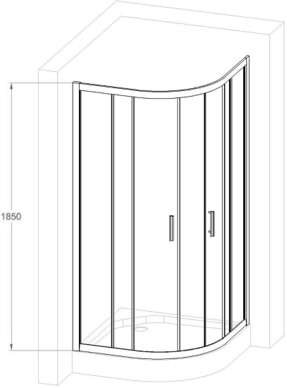 Душевой уголок Royal Bath HKD RB 90 HKD-C 90x90