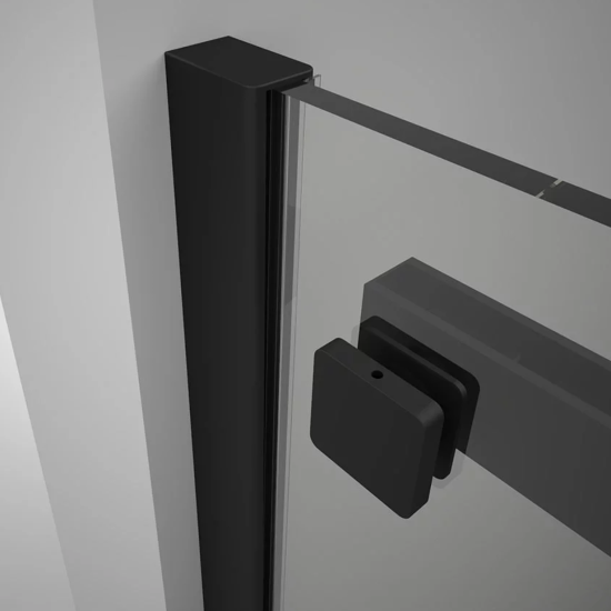 Душевой уголок Veconi Rovigo RV-075B 140x90, профиль черный матовый