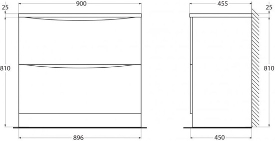 Тумба с раковиной BelBagno Acqua 90 напольная, pino scania