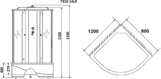 Душевая кабина Niagara NG-7310-14R