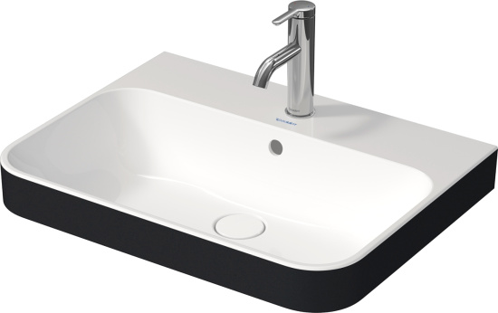 Мебель для ванной с раковиной Duravit Happy D.2 Plus 60: столешница 120, дуб карпентер, без отверстий + тумба 80