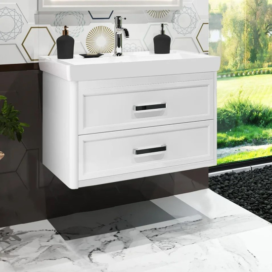 Мебель для ванной Opadiris Вегас 80 белая подвесная