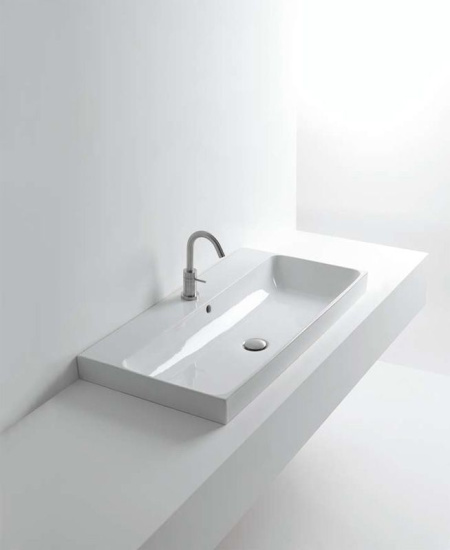 Раковина White Stone Normal 80 см, прямоугольная