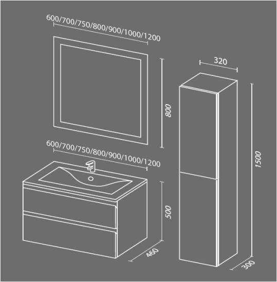 Мебель для ванной Sanvit Авеню 2 90, белая