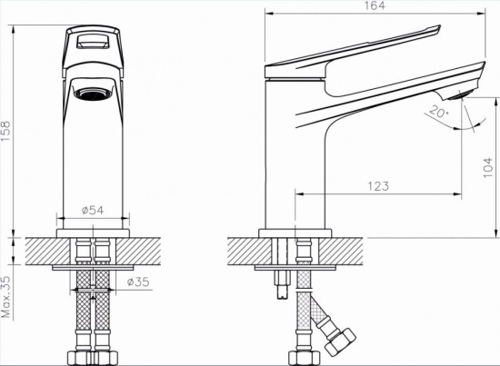 Смеситель для раковины Rush Socotra ST1235-11