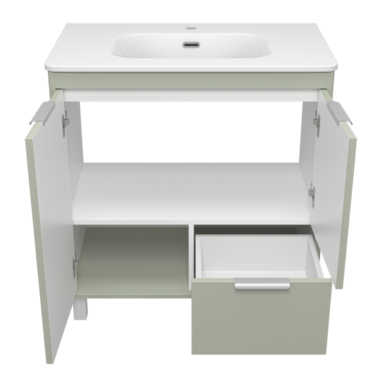 Тумба с раковиной Brevita Risacca Pistachio 80