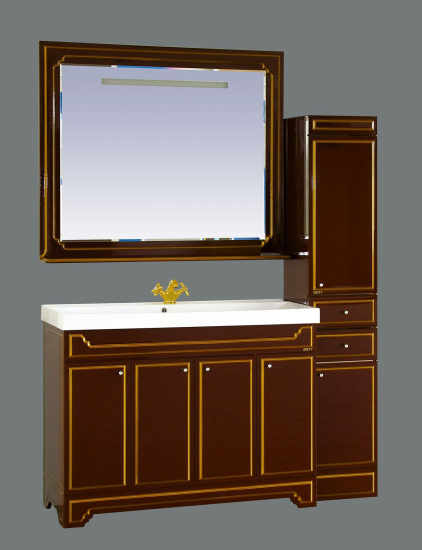 Тумба с раковиной Misty Praga 120 бордо патина