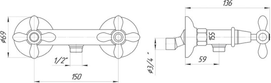 Смеситель для душа Migliore Princeton Plus ML.PRP-8046.CR