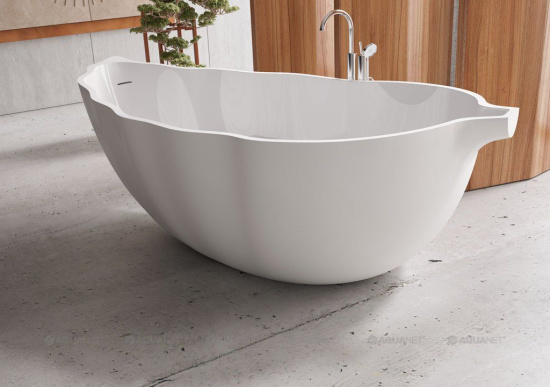 Ванна из искусственного камня Aquanet Blossom V8 193x88 см. матовая
