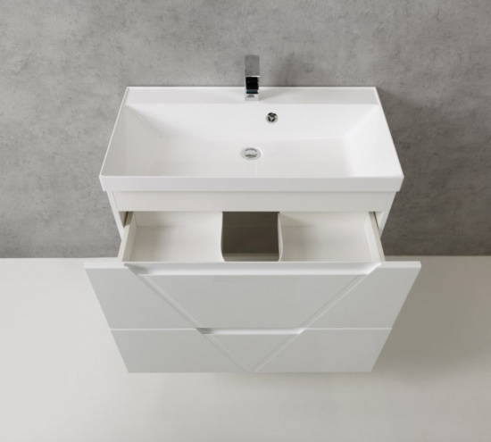Тумба с раковиной BelBagno Vittoria 80 bianco lucido