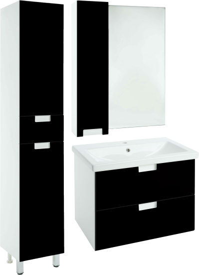 Зеркало Bellezza Пегас 60 L, черное