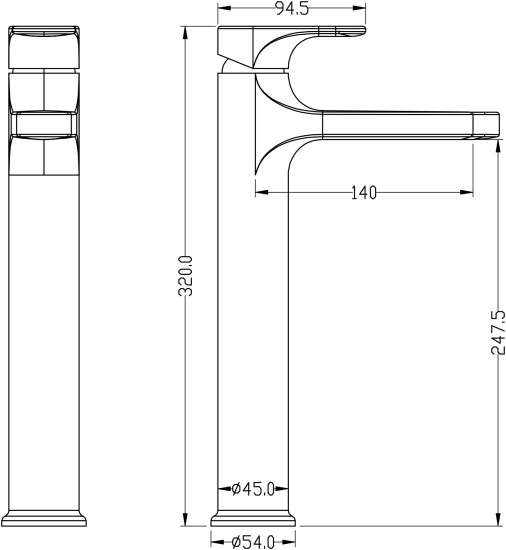 Смеситель для раковины Boheme Spectre 452-BR
