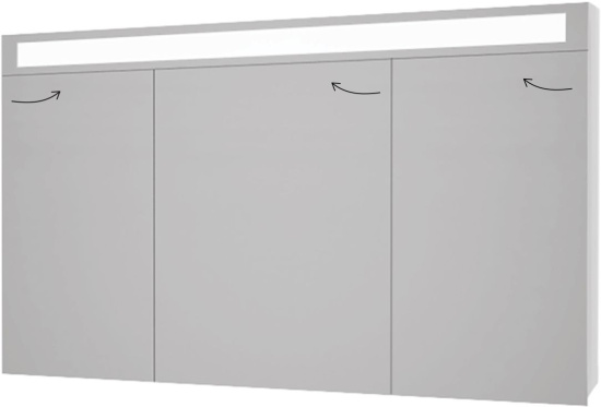 Зеркало-шкаф Dreja Uni 120 белый